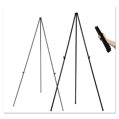 Instant Easel, 61.5" High, Black, Steel, Lightweight