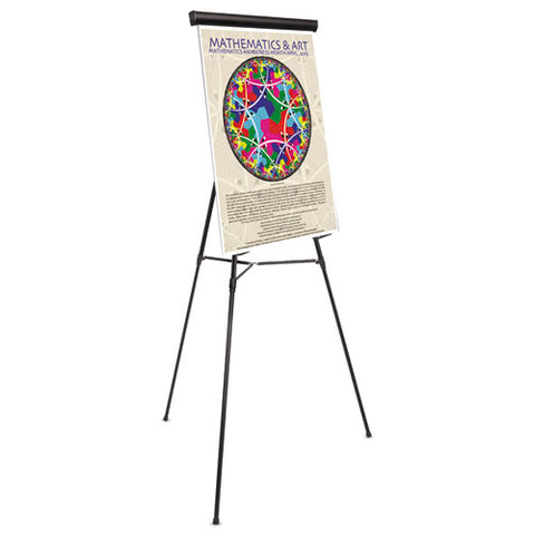 Telescoping Tripod Display Easel, Adjusts 38" To 69" High, Metal, Black