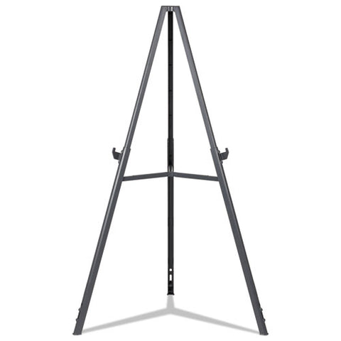 Quantum Heavy Duty Display Easel, 35.62" To 61.22" High, Plastic, Black