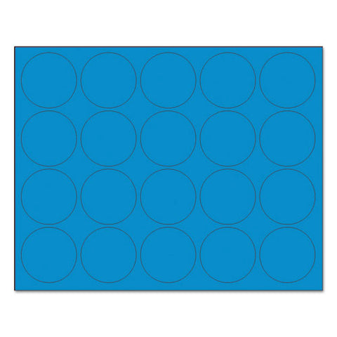 Interchangeable Magnetic Board Accessories, Circles, 0.75" Diameter, Blue, 20/pack