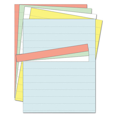 Data Card Replacement Sheet, 8.5 X 11 Sheets, Perforated At 1", Assorted, 10/pack