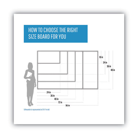 Magnetic Glass Dry Erase Board, 36" X 24", Opaque White Surface