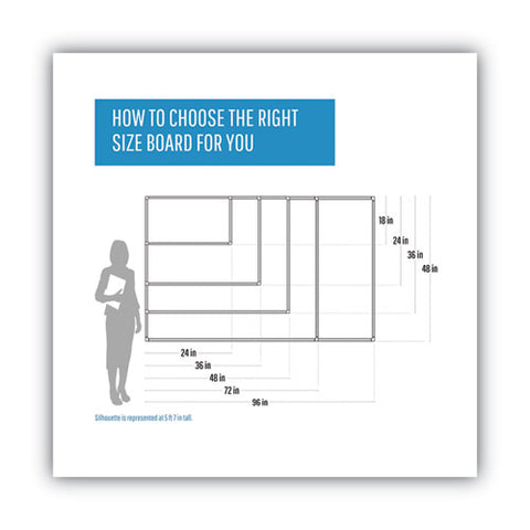 Magnetic Glass Dry Erase Board, 48" X 36", Opaque White Surface