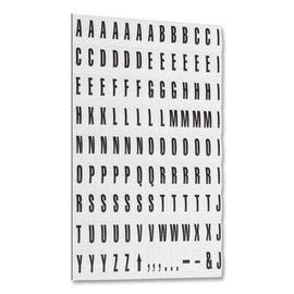 Heavy-duty Board Magnets, Letters, 0.75" Tall, Black Characters, White Background, 120 Pieces