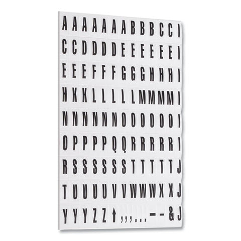 Heavy-duty Board Magnets, Letters, 0.75" Tall, Black Characters, White Background, 120 Pieces
