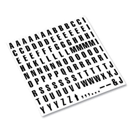 Heavy-duty Board Magnets, Letters, 0.75" Tall, Black Characters, White Background, 120 Pieces