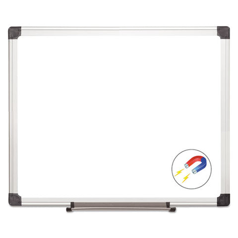 Value Lacquered Steel Magnetic Dry Erase Board, 24" X 36", White Surface, Satin Aluminum Frame