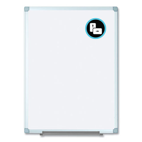 Earth Silver Easy Clean Dry Erase Boards, 96" X 48", White Surface, Satin Aluminum Frame