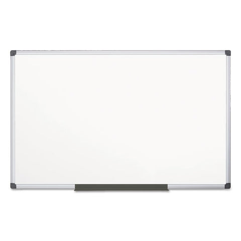 Value Melamine Dry Erase Board, 48" X 96", White Surface, Satin Aluminum Frame