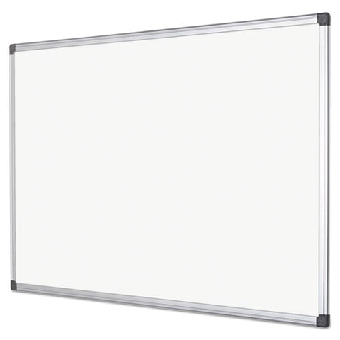 Value Lacquered Steel Magnetic Dry Erase Board, 72" X 48", White Surface, Satin Aluminum Frame