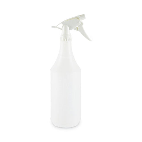 Embossed Plastic Spray Bottle, 32 Oz, Clear, 24/carton