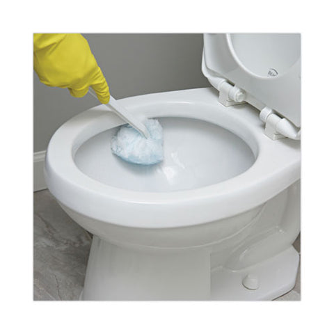 Deluxe Toilet Bowl Mop, 12" Handle, 2" Mop Head, White