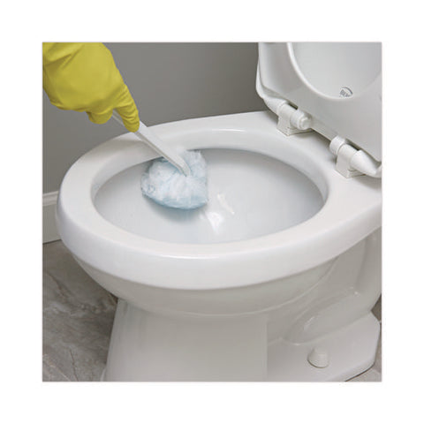 Deluxe Toilet Bowl Mop, 12" Handle, 2" Mop Head, White, 25/carton