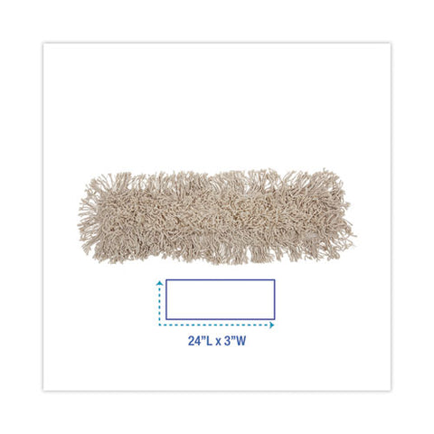 Mop Head, Dust, Cotton, 24 X 3, White