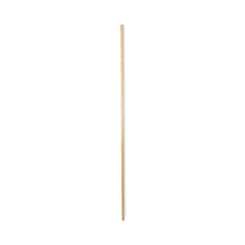 Threaded End Broom Handle, Lacquered Wood, 0.94" Dia X 60", Natural