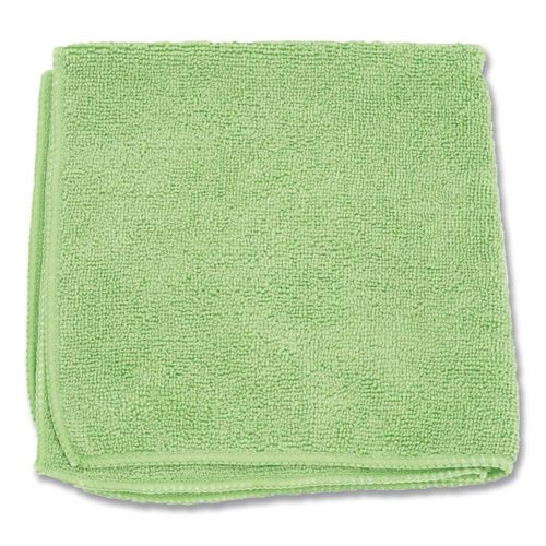 Microfiber Cloths, 12 X 12, Green, 12/pack