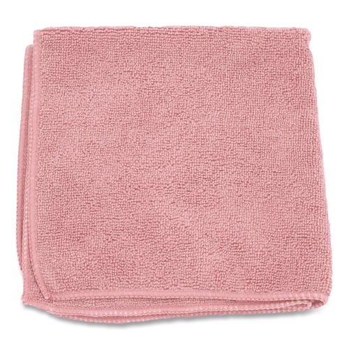 Microfiber Cloths, 12 X 12, Pink, 12/pack