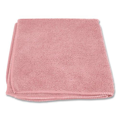 Microfiber Cloths, 12 X 12, Pink, 12/pack