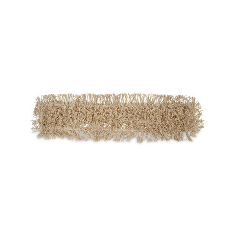 Industrial Dust Mop Head, Washable, Hygrade Cotton, 36w X 5d, White