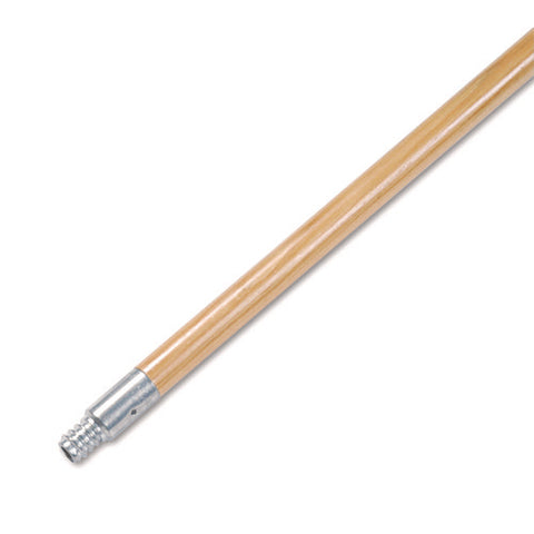 Metal Tip Threaded Hardwood Broom Handle, 0.94" Dia X 60", Natural