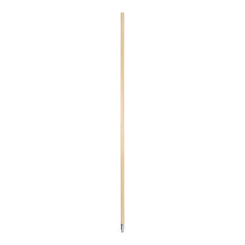 Metal Tip Threaded Hardwood Broom Handle, 0.94" Dia X 60", Natural