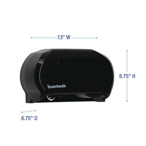 Standard Twin Toilet Tissue Dispenser, 13 X 6.75 X 8.75, Black