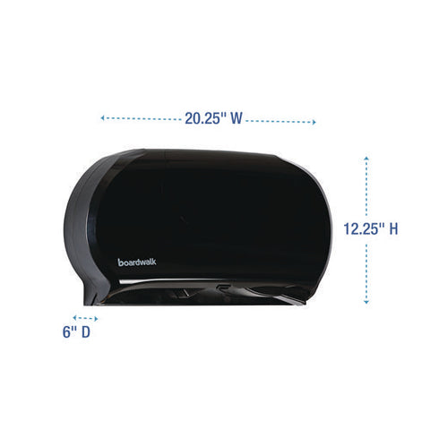 Jumbo Twin Toilet Tissue Dispenser, 20.25 X 6 X 12.25, Black