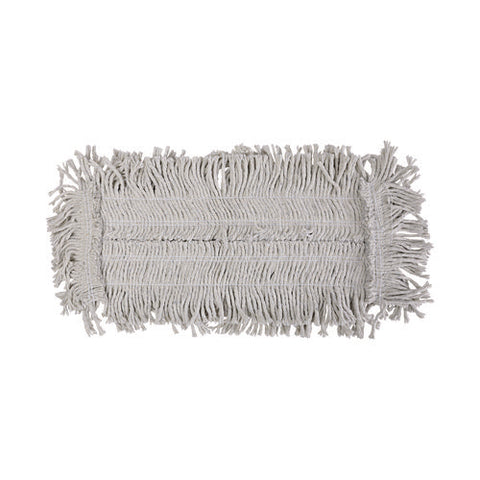 Disposable Dust Mop Head, Cotton, 18w X 5d