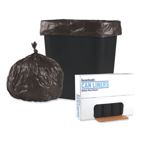 Low-density Waste Can Liners, 16 Gal, 0.35 Mil, 24" X 32", Black, Perforated Roll, 50 Bags/roll, 10 Rolls/carton