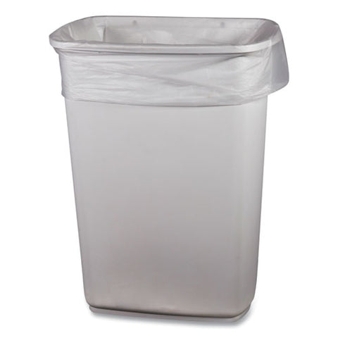 Low-density Waste Can Liners, 23 Gal, 0.9 Mil, 28" X 45", Clear, Perforated Roll, 25 Bags/roll, 8 Rolls/carton