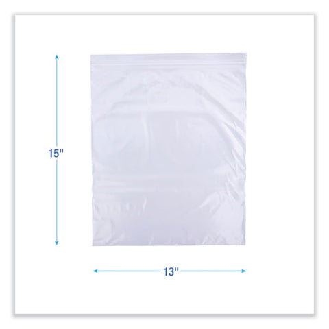 Reclosable Freezer Storage Bags, 2 Gal, 13" X 15", Clear, 100/box