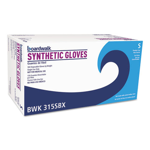 Powder-free Synthetic Vinyl Gloves, Small, Cream, 4 Mil, 100/box