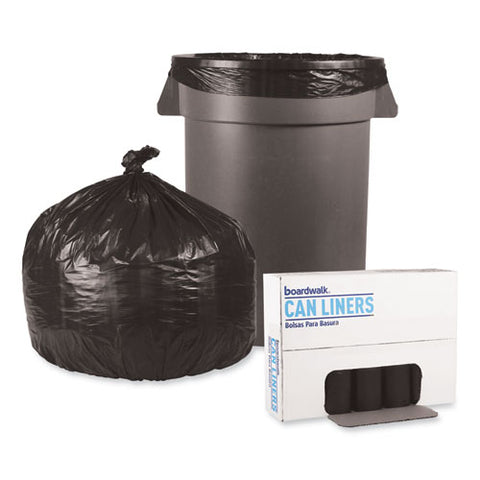 Low-density Waste Can Liners, 33 Gal, 0.5 Mil, 33" X 39", Black, Perforated Roll, 25 Bags/roll, 8 Rolls/carton