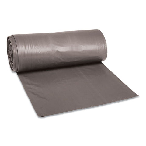 Low-density Waste Can Liners, 33 Gal, 1.1 Mil, 33" X 39", Gray, Perforated Roll, 25 Bags/roll, 4 Rolls/carton