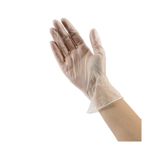 Exam Vinyl Gloves, Powder/latex-free, 3 3/5 Mil, Clear, Small, 100/box