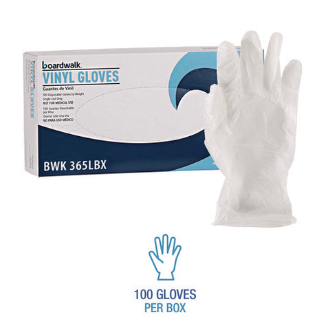 General Purpose Vinyl Gloves, Powder/latex-free, 2.6 Mil, Large, Clear, 100/box, 10 Boxes/carton