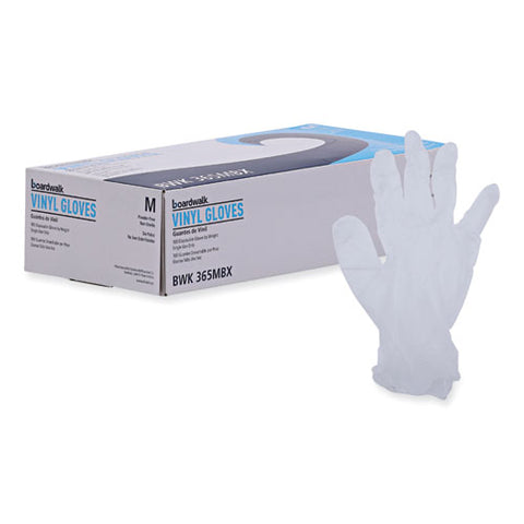 General Purpose Vinyl Gloves, Powder/latex-free, 2.6 Mil, Medium, Clear, 100/box