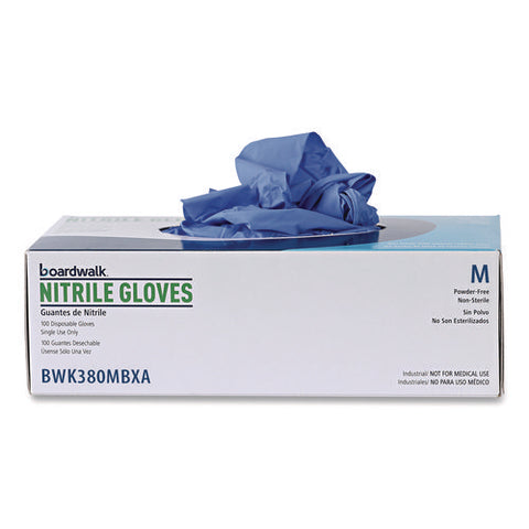 Disposable General-purpose Nitrile Gloves, Medium, Blue, 4 Mil, 100/box