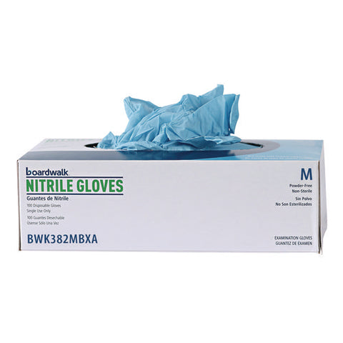 Disposable Examination Nitrile Gloves, Medium, Blue, 5 Mil, 1,000/carton