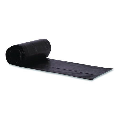 High-density Can Liners, 60 Gal, 22 Mic, 38 X 60, Black, Perforated Roll, 150/carton
