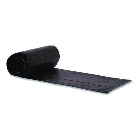 High-density Can Liners, 60 Gal, 22 Mic, 38 X 60, Black, Perforated Roll, 150/carton
