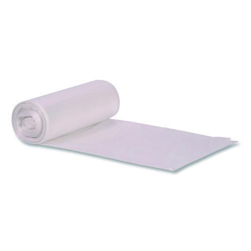 Low-density Waste Can Liners, 60 Gal, 0.9 Mil, 38 X 58, Clear, Perforated Roll, 100/carton