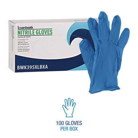 Disposable General-purpose Powder-free Nitrile Gloves, X-large, Blue, 5 Mil, 1,000/carton