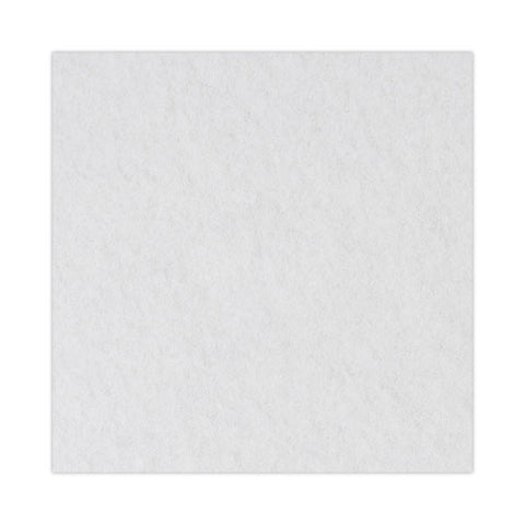 Polishing Floor Pads, 13" Diameter, White, 5/carton