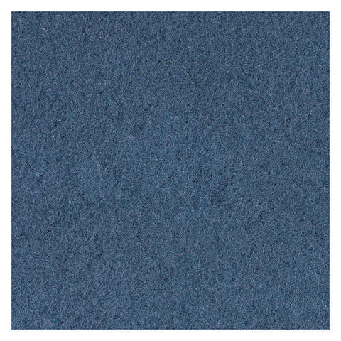 Scrubbing Floor Pads, 14" Diameter, Blue, 5/carton