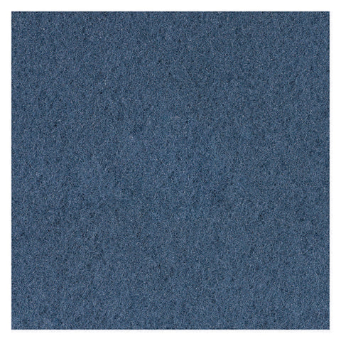 Scrubbing Floor Pads, 17" Diameter, Blue, 5/carton