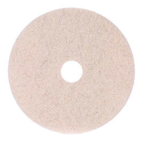 Natural Hog Hair Burnishing Floor Pads, 17" Diameter, Tan, 5/carton