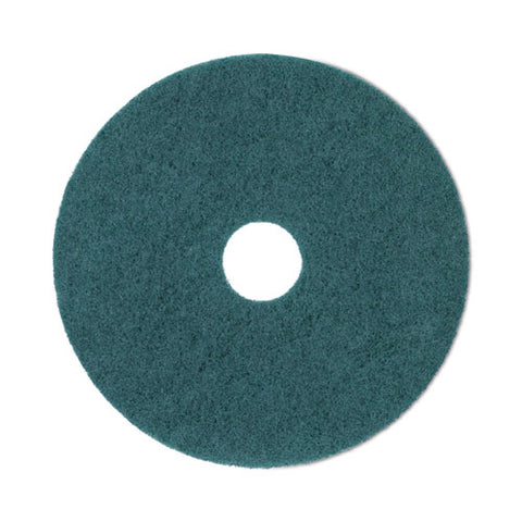 Heavy-duty Scrubbing Floor Pads, 19" Diameter, Green, 5/carton