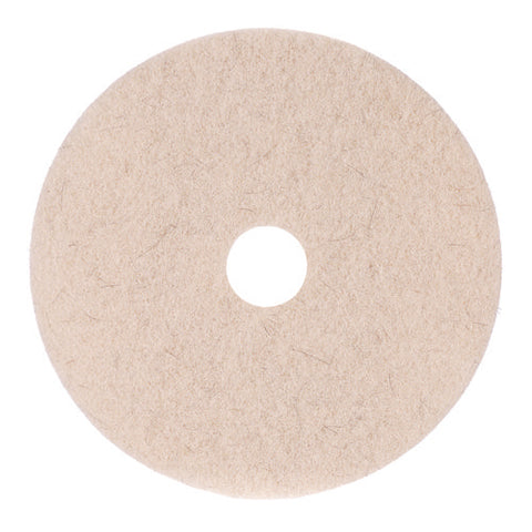 Natural Hog Hair Burnishing Floor Pads, 19" Diameter, Tan, 5/carton