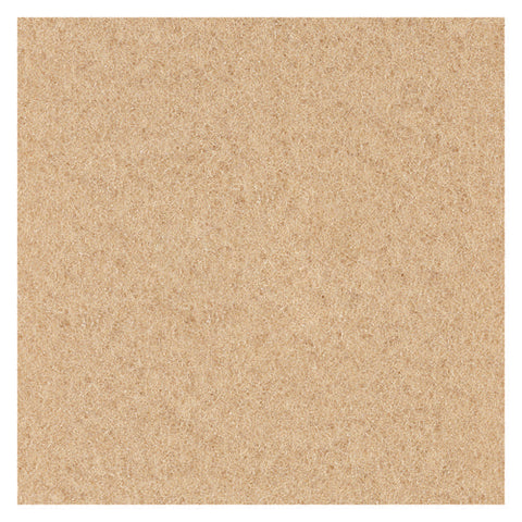 Burnishing Floor Pads, 19" Diameter, Tan, 5/carton